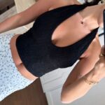 Black Lace Halter Crop Top