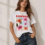 Bahamas Floral Graphic White T-Shirt