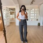 Black Polka Dot Wide Leg Jeans