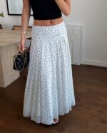 White Polka Dot Maxi Skirt - Image 2