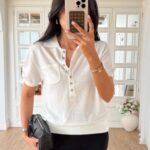 White Short Sleeve Top