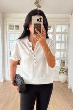 White Short Sleeve Top