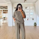 Loose Fit Taupe Loungewear Set
