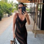 Black Sheer Lace Maxi Dress
