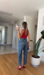 High Waist Blue Mom Jeans