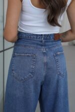 High Waist Blue Denim Jeans - Image 2