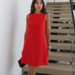 Sleeveless Red Shift Mini Dress