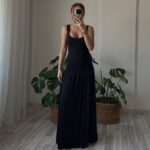 Black Sleeveless Maxi Summer Dress