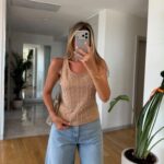 Studded Beige Tank Top
