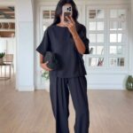 Black Relaxed Fit Matching Set