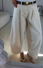 Beige Wide Leg Pants - Image 2