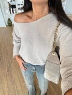 Off-Shoulder Knit Sweater - Image 2