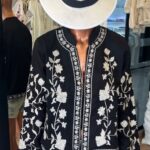 Black Floral Embroidered Jacket