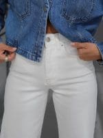 High-Waist Wide-Leg White Pants - Image 2