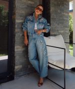 Embroidered Denim Jacket and Jeans Set