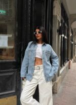 Light Blue Denim Jacket for Women