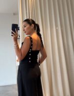 Black Square Neck Tank Top - Image 2