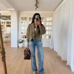 Olive Draped Collar Casual Blazer