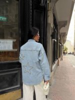 Light Blue Denim Jacket for Women - Image 2
