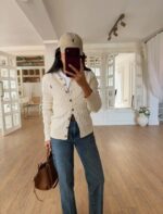 Ralph Lauren Cream Cable Knit Cardigan