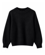 Black Crewneck Knit Sweater