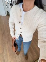 Ralph Lauren Cream Cable Knit Cardigan - Image 2