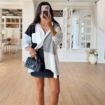 Oversized Colorblock Button Up Shirt