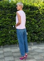 Blue Straight Leg Embellished Jeans - Image 2