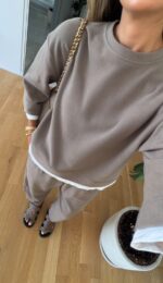 Warm Taupe Relaxed Fit Loungewear Set - Image 2