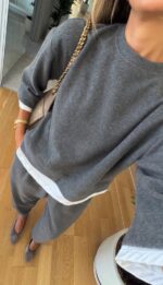 Grey Relaxed Fit Loungewear Set - Image 2