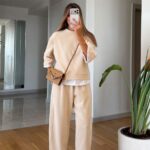 Beige Relaxed Fit Loungewear Set