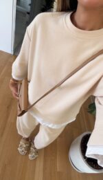 Beige Relaxed Fit Loungewear Set - Image 2