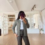 Women's Gray Cable Knit Cardigan