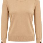 Camel Long Sleeve Crew Neck Sweater