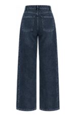High Waist Wide Leg Blue Jeans - Image 2