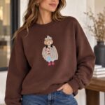 Brown Bear Embroidered Sweatshirt