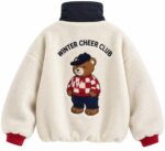Ivory Fleece Pullover Jacket With Contrast Trim - Image 2