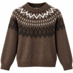 Brown Fair Isle Knit Sweater